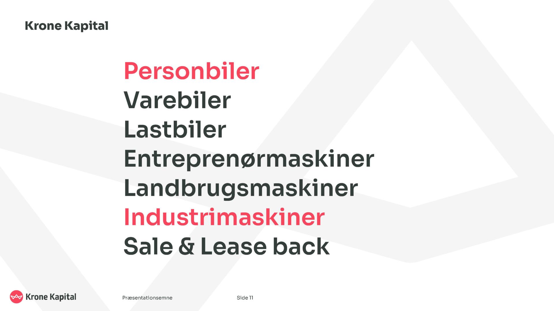 krone Kapital PowerPoint skabelon